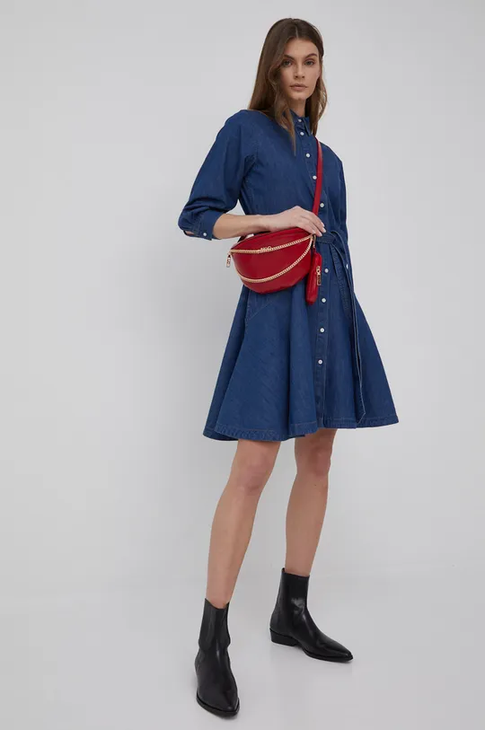 modrá Rifľové šaty Lauren Ralph Lauren Dámsky