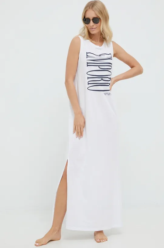 λευκό Φόρεμα παραλίας Emporio Armani Underwear Γυναικεία