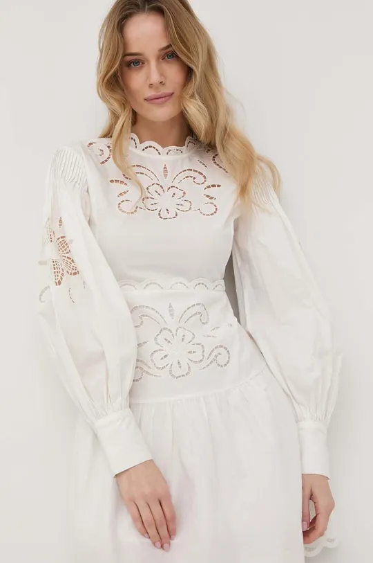 biały Twinset sukienka bawełniana