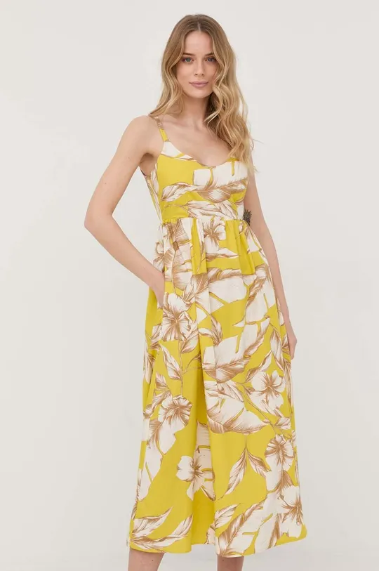 κίτρινο Βαμβακερό φόρεμα Twinset