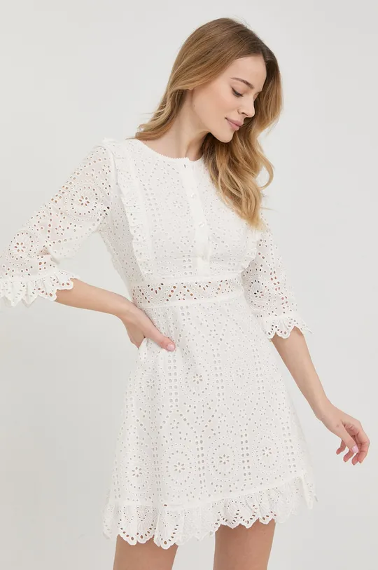bijela Pamučna haljina Twinset Ženski