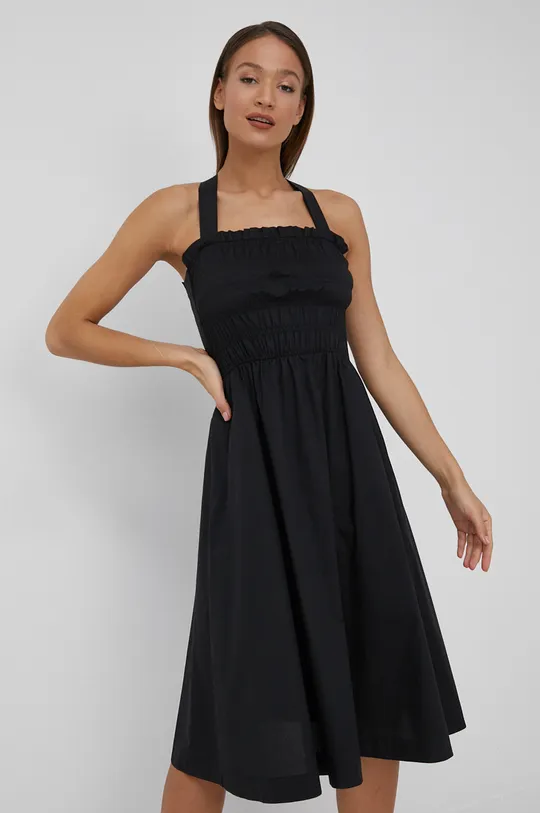 μαύρο Βαμβακερό φόρεμα Woolrich Γυναικεία