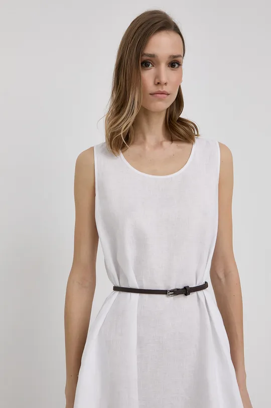 λευκό Λινό φόρεμα Max Mara Leisure