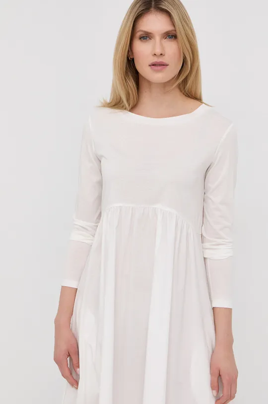 λευκό Βαμβακερό φόρεμα Max Mara Leisure