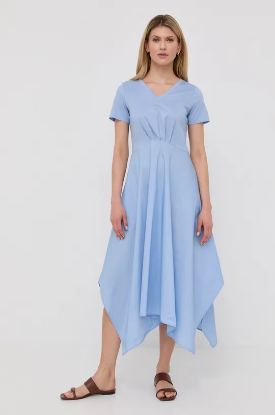 μπλε Βαμβακερό φόρεμα Weekend Max Mara Γυναικεία
