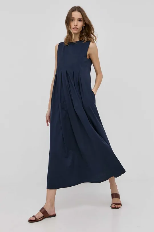 σκούρο μπλε Βαμβακερό φόρεμα Weekend Max Mara Γυναικεία
