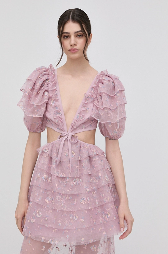 vijolična Obleka For Love & Lemons