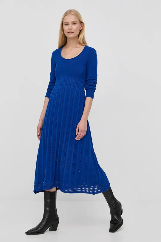 μπλε Βαμβακερό φόρεμα MAX&Co. Γυναικεία
