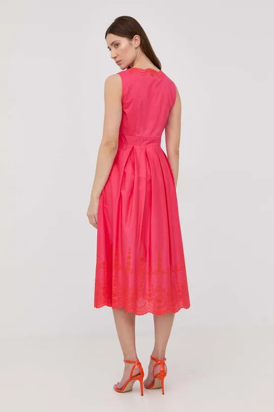 Βαμβακερό φόρεμα MAX&Co. ροζ