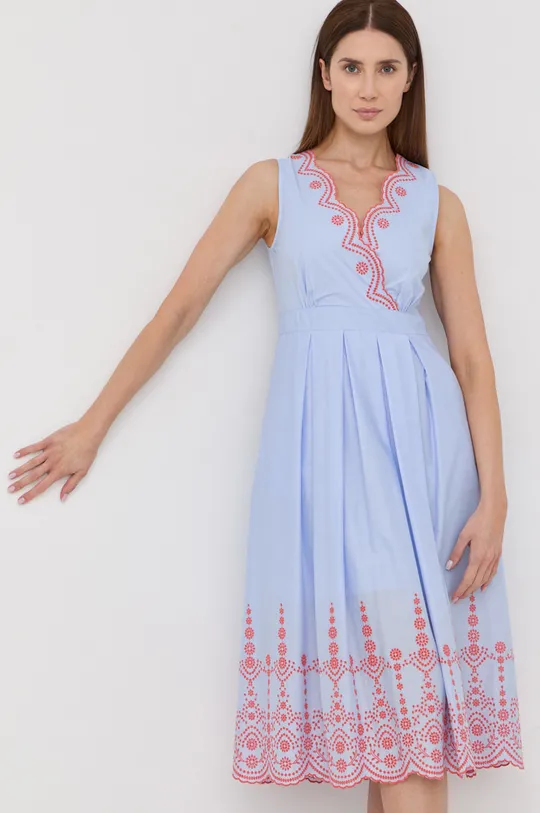 блакитний Бавовняна сукня MAX&Co. Жіночий