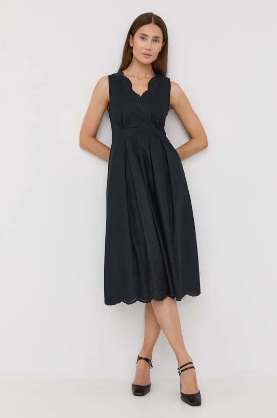 μαύρο Βαμβακερό φόρεμα MAX&Co. Γυναικεία