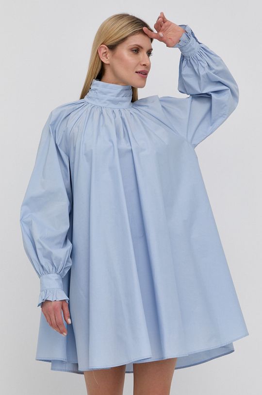 modrá Bavlnené šaty Custommade Dámsky