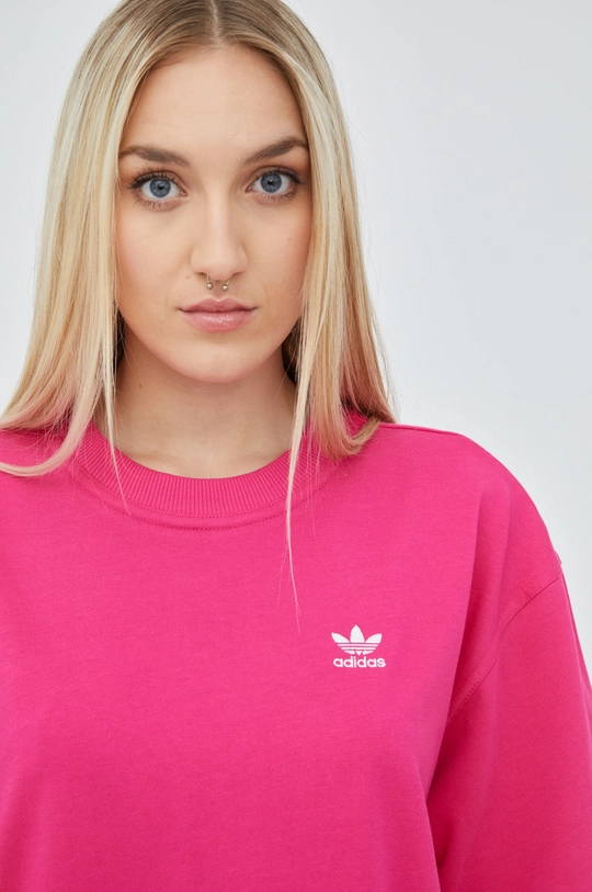 розовый Хлопковое платье adidas Originals Adicolor