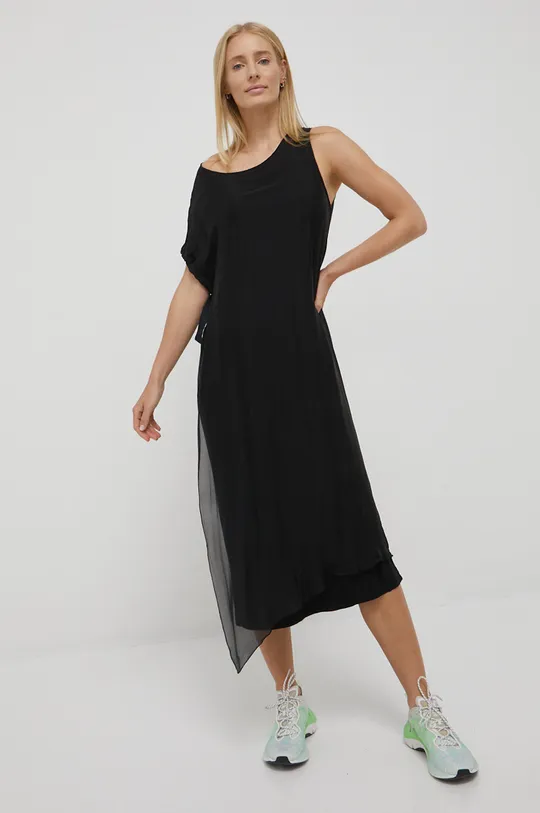 μαύρο Φόρεμα από συνδυασμό μεταξιού Deha Γυναικεία