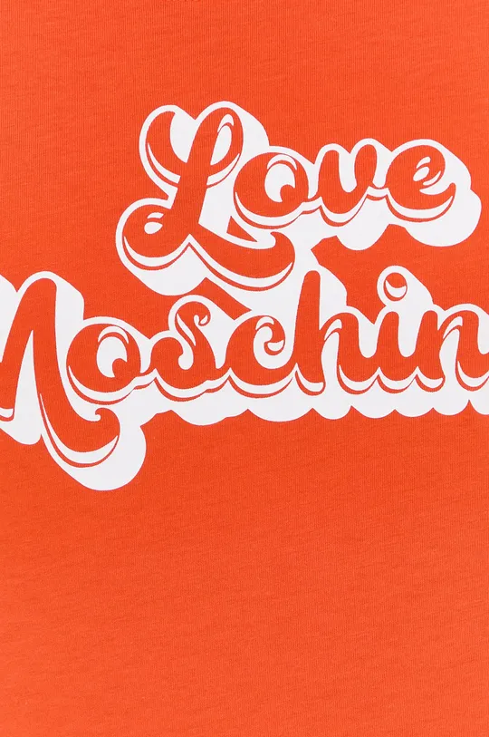 oranžová Bavlnené šaty Love Moschino