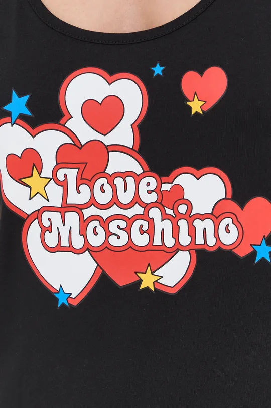 Bombažna obleka Love Moschino Ženski