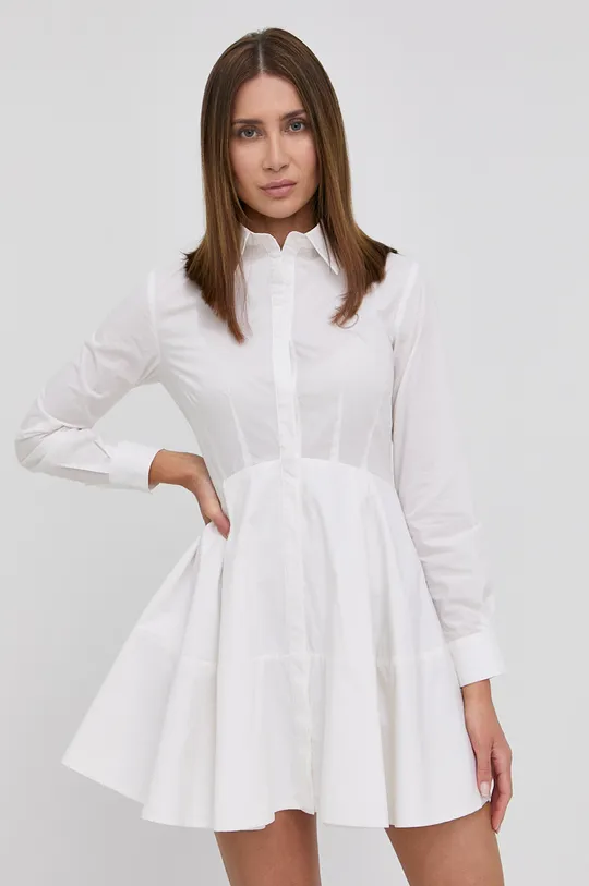 λευκό Pinko - Βαμβακερό φόρεμα Γυναικεία