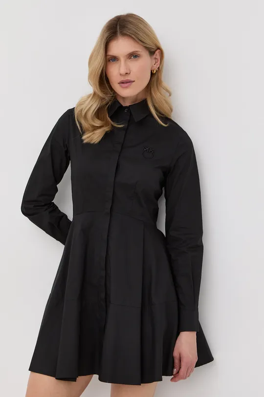 μαύρο Pinko - Βαμβακερό φόρεμα Γυναικεία