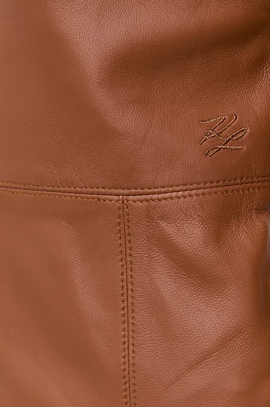 Kožené šaty Karl Lagerfeld Dámsky