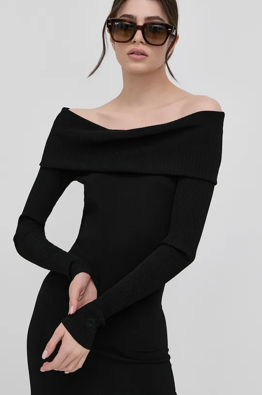 czarny Karl Lagerfeld sukienka 220W1350