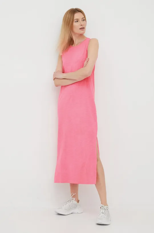 Βαμβακερό φόρεμα 4F ροζ