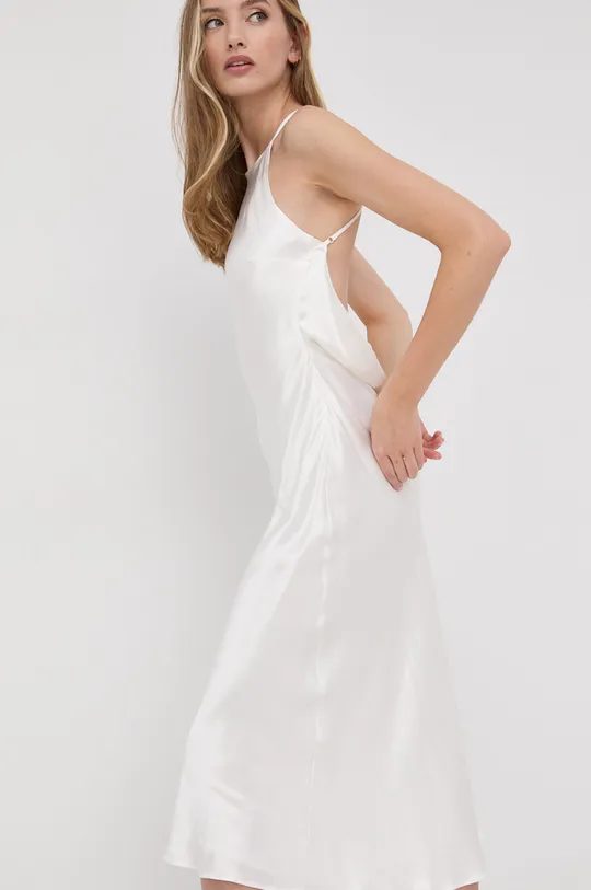 λευκό Φόρεμα Bardot Γυναικεία