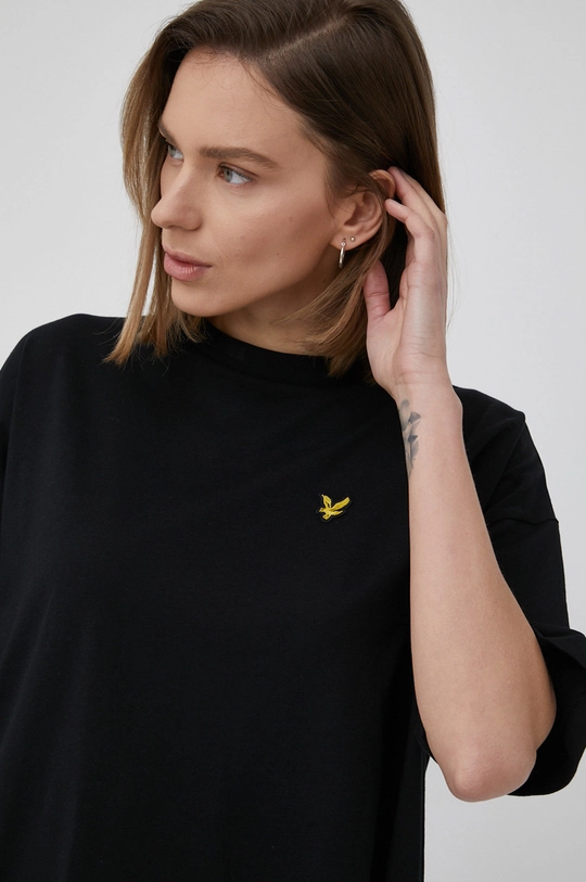 crna Pamučna haljina Lyle & Scott