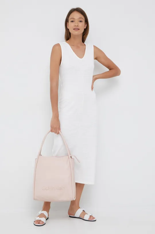 λευκό Φόρεμα United Colors of Benetton Γυναικεία