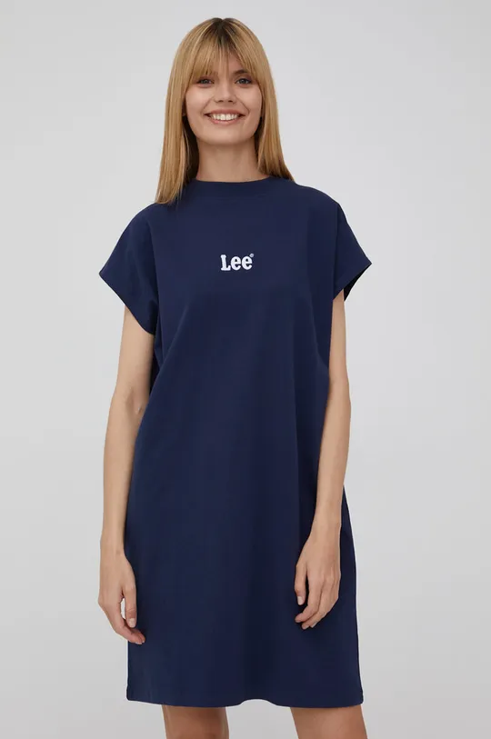 σκούρο μπλε Βαμβακερό φόρεμα Lee Γυναικεία
