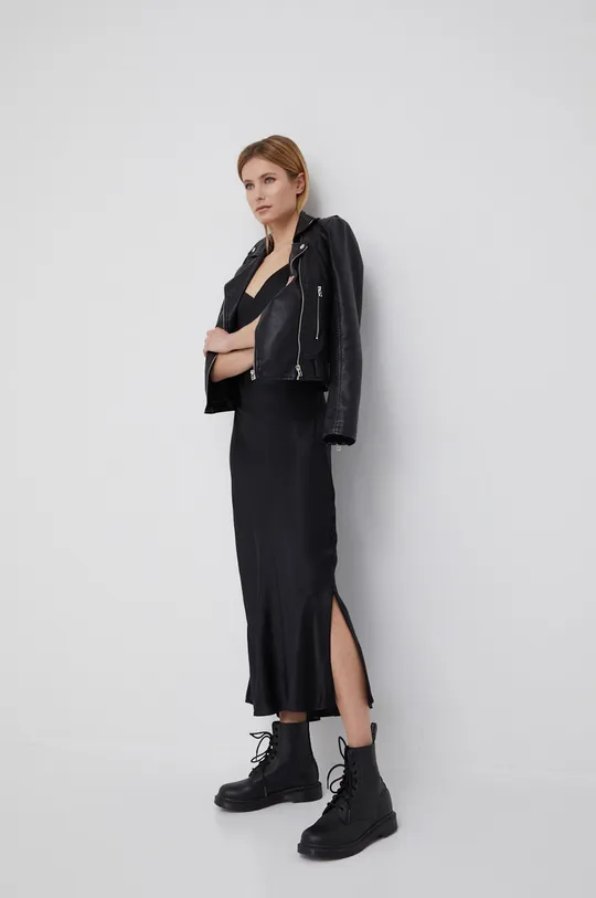 czarny Calvin Klein sukienka jedwabna Damski