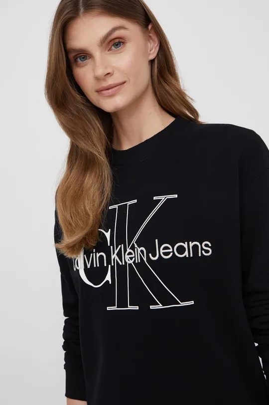 μαύρο Βαμβακερό φόρεμα Calvin Klein Jeans