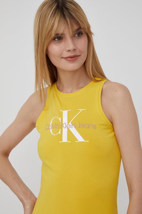 žlutá Šaty Calvin Klein Jeans
