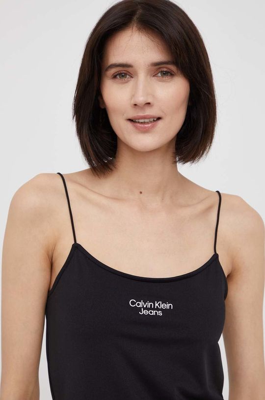 czarny Calvin Klein Jeans sukienka J20J218408.PPYY