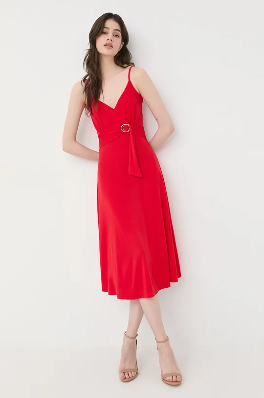 czerwony Morgan sukienka
