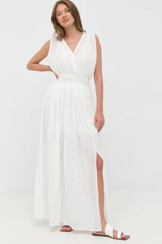 Morgan sukienka bawełniana biały