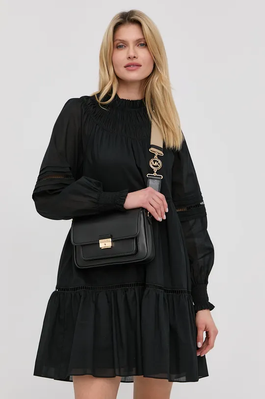 μαύρο Βαμβακερό φόρεμα MICHAEL Michael Kors Γυναικεία