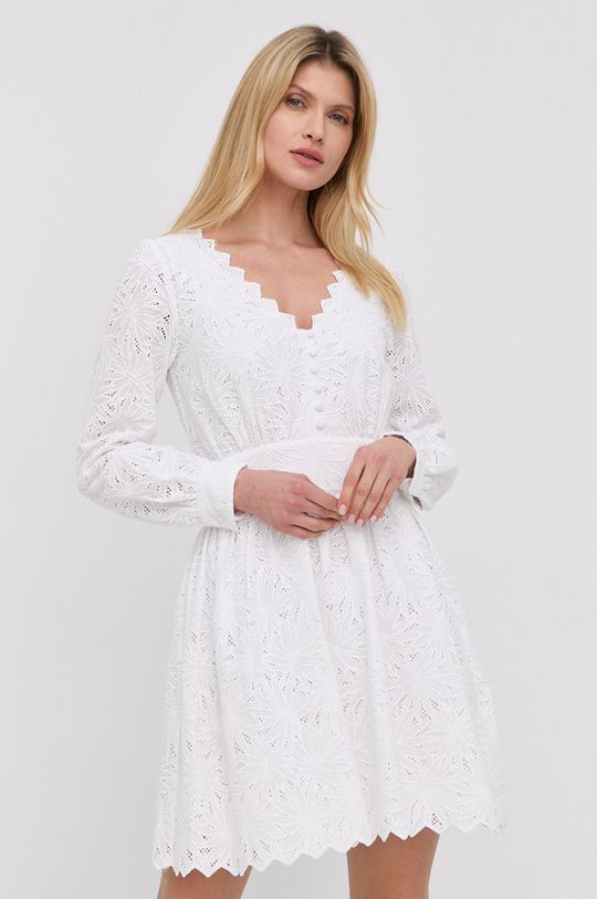 MICHAEL Michael Kors sukienka bawełniana MS280XV4MM biały