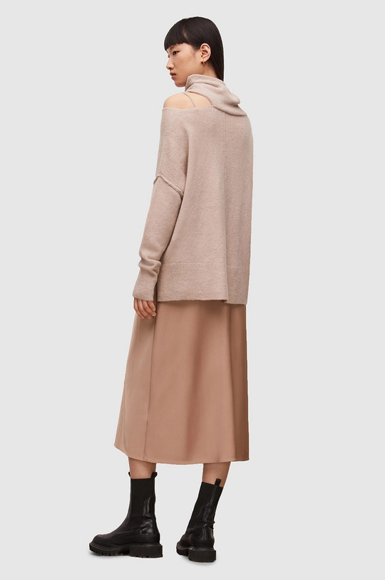 AllSaints sukienka i sweter z wełną NADA DRESS Damski