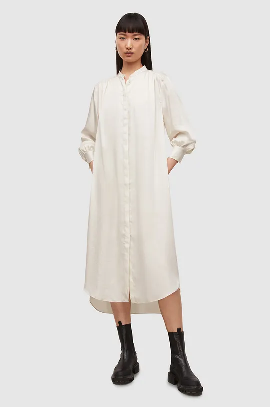 AllSaints sukienka i sweter z wełną AGA SHIRT DRESS Materiał 1: 6 % Kaszmir, 94 % Wełna, Materiał 2: 100 % Poliester z recyklingu