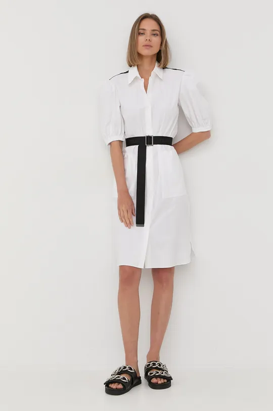 biały Karl Lagerfeld sukienka bawełniana 221W1301 Damski