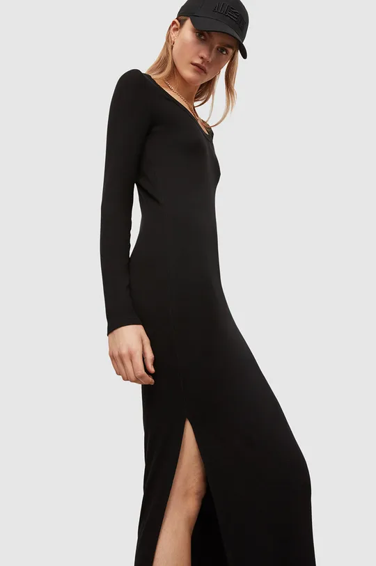 AllSaints sukienka RINA LS DRESS czarny