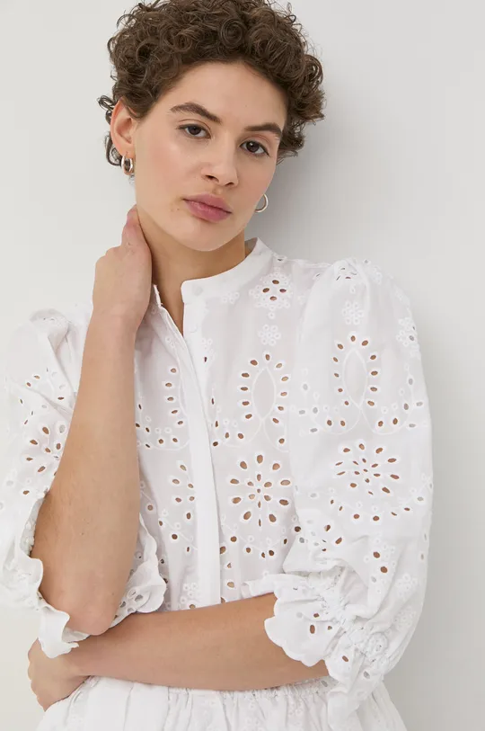λευκό Βαμβακερό φόρεμα Bruuns Bazaar