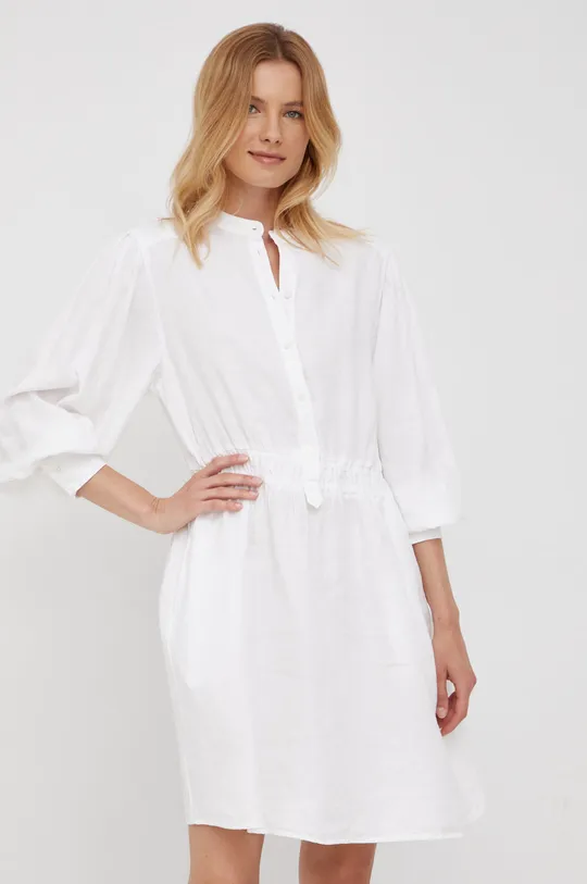 λευκό Λινό φόρεμα Marc O'Polo Γυναικεία