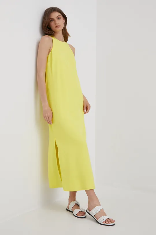 κίτρινο Φόρεμα Calvin Klein Γυναικεία