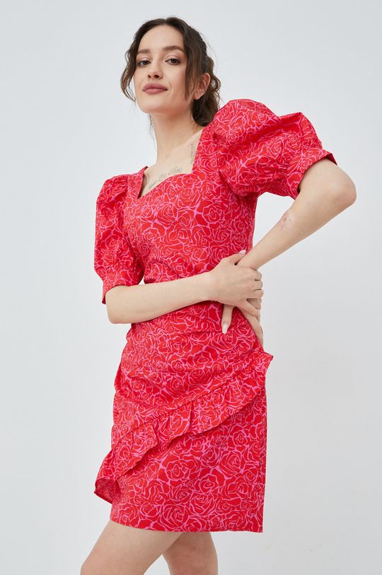 Bavlněné šaty Vero Moda červená