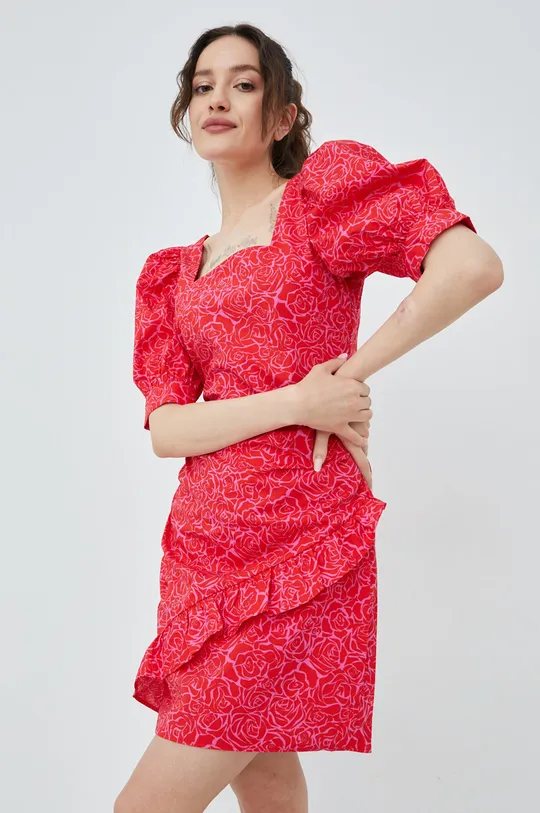 Bavlnené šaty Vero Moda červená