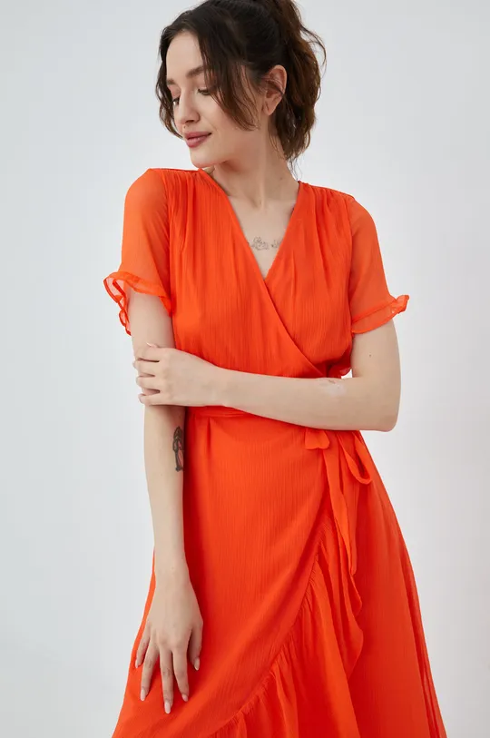 oranžová Šaty Vero Moda