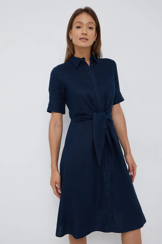 σκούρο μπλε Λινό φόρεμα Lauren Ralph Lauren Γυναικεία