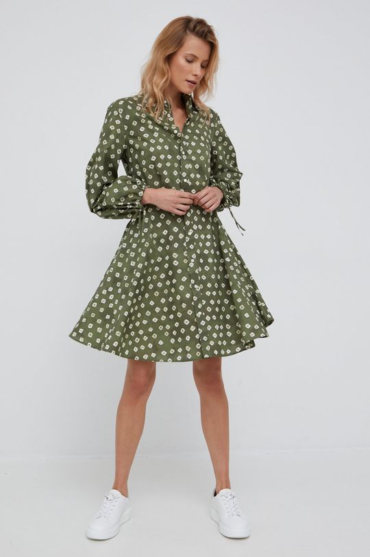 zielony Polo Ralph Lauren sukienka bawełniana 211857036001 Damski