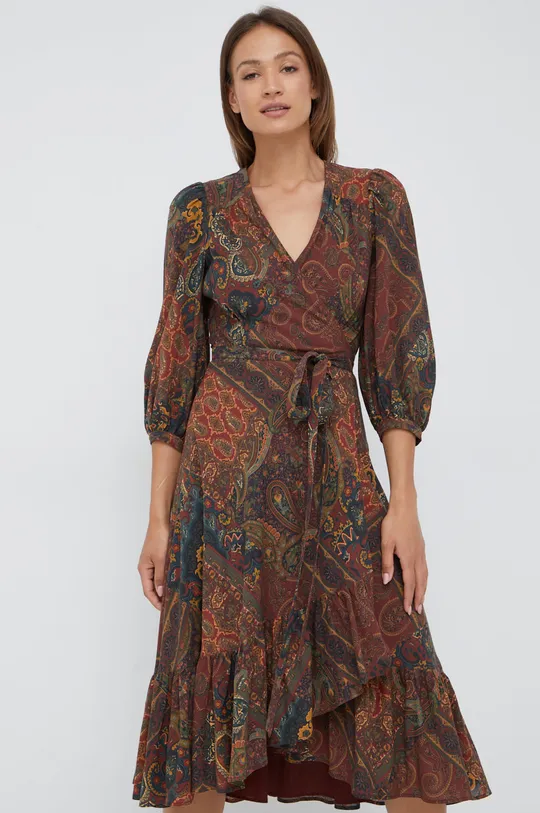 Βαμβακερό φόρεμα Polo Ralph Lauren πολύχρωμο